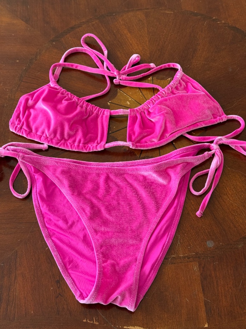 NWOT Velvet Pink Love & Sports String Bikini Set, M/XL